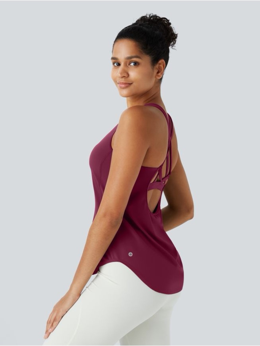 Halara UltraSculpt Round Neck Curved Hem Running Tank Top NWOT XL